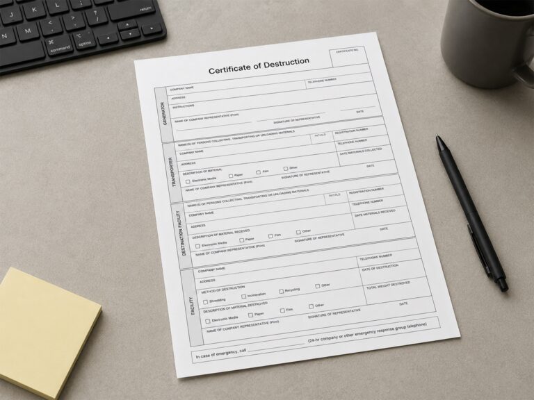 certificate of destruction