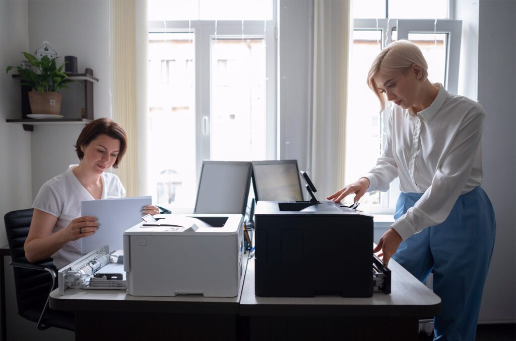 setting up office printers new location office move